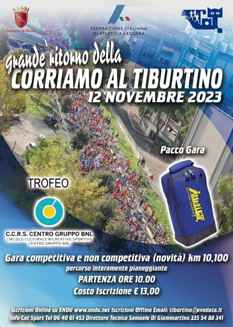 Corriamo al Tiburtino | ASD Palestrina Running